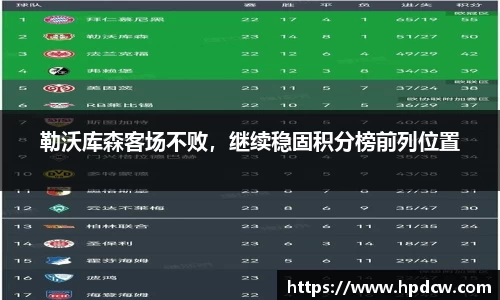 勒沃库森客场不败，继续稳固积分榜前列位置